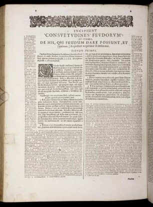 Incipiunt Consuetudines Feudorum [...]