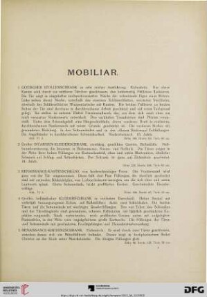 Mobiliar (Nr. 1-108)