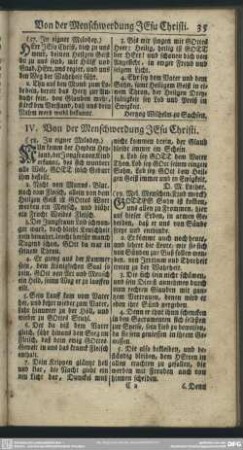 IV. Von der Menschwerdung Jesu Christi
