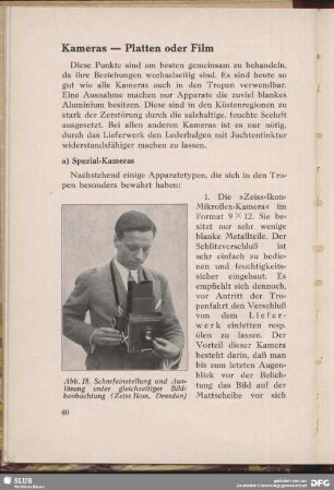 Kameras, Platten oder Film