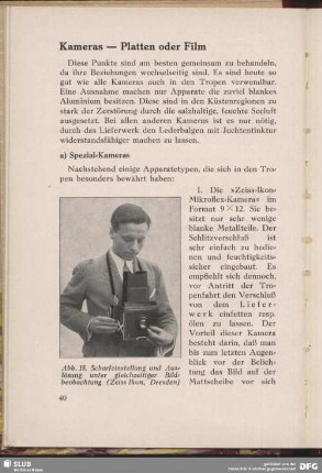 Kameras, Platten oder Film
