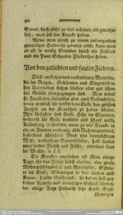 Von den gallichten und faulen Fiebern