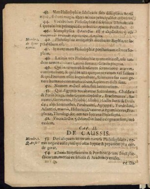 Cap. II. De Caussis.
