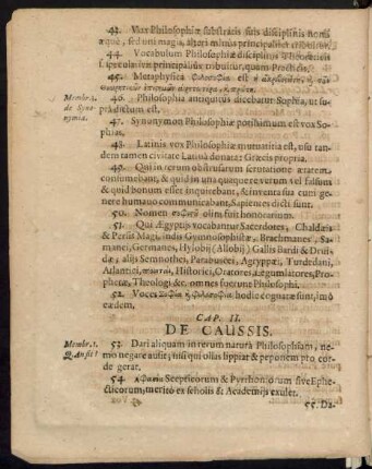Cap. II. De Caussis.