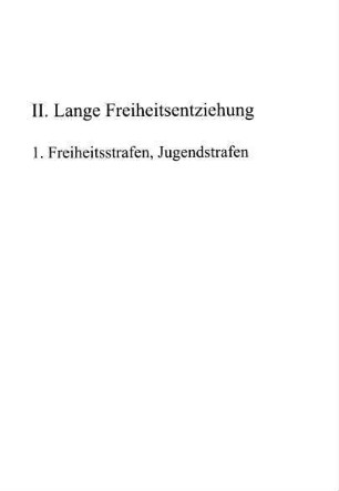207-288, 1. Freiheitsstrafen, Jugendstrafen