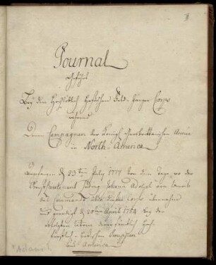 Tagebuch des Hessischen Feldjägerkorps