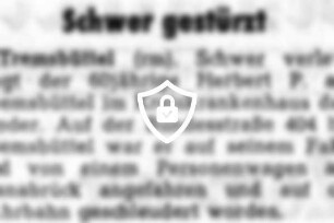 Schwer gestürzt
