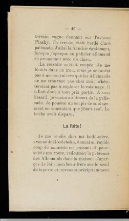 La fuite!