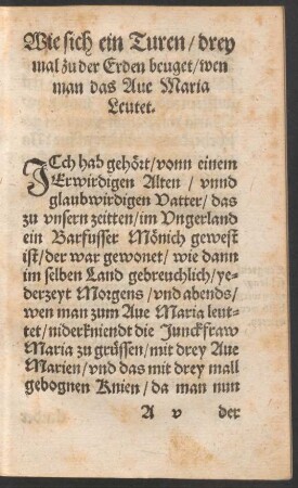 Wie sich ein Turen/ drey mal zu der Erden beuget ...