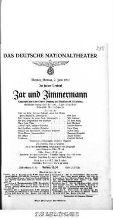 Zar und Zimmermann