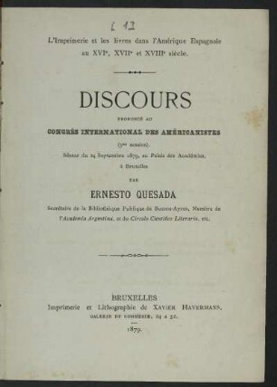 Discursos 1879 - 1895