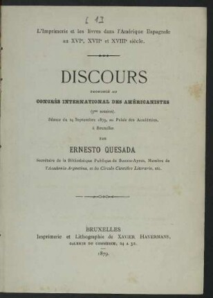 Discursos 1879 - 1895