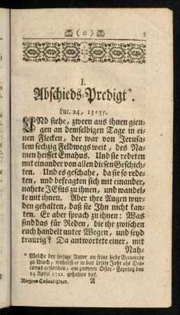 1-43, I. Abschieds-Predigt