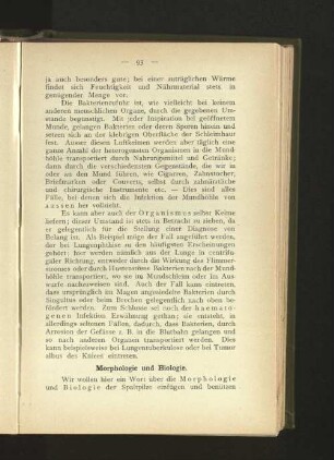 Morphologie und Biologie.
