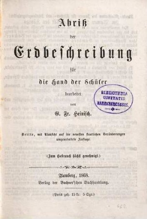 Abriß der Erdbeschreibung