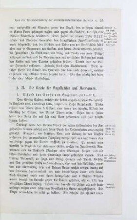 §. 21. Die Reiche der Angelsachsen und Normannen