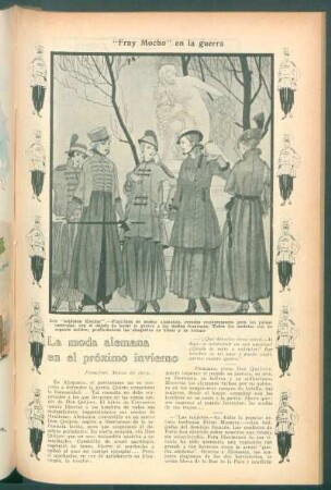 La moda alemana en el próximo invierno : "Fray Mocho" en la guerra