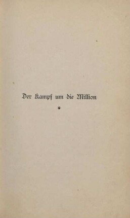 Der Kampf um die Million