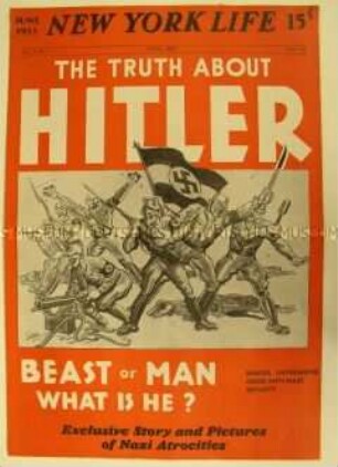 Illustrierte Monatszeitschrift "New York Life" mit "The truth about Hitler"