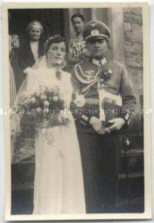 Martin Bonsack mit Braut am Hochzeitstag