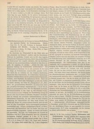 148-149 [Rezension] Holl, Karl, Reformation und Urschriftentum