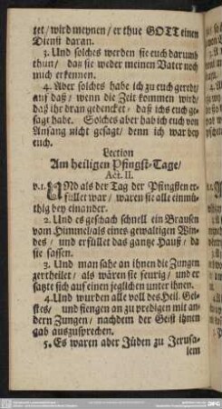 Am heiligen Pfingst-Tage