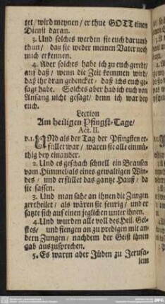 Am heiligen Pfingst-Tage