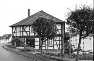Wohnhaus der Teichmühle (Mühlengebäude, Bruchsteinmauerwerk und Fachwerk); Frankenberg, Am Hain 17