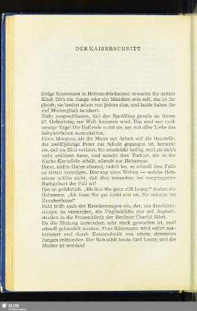Der Kaiserschnitt