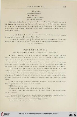6: Papyrus Dogdson No. 2 : une dénonciation contre un voleur de la nécropole