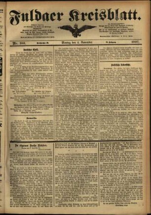 Ausgabe vom Montag, den 04. November 1907.