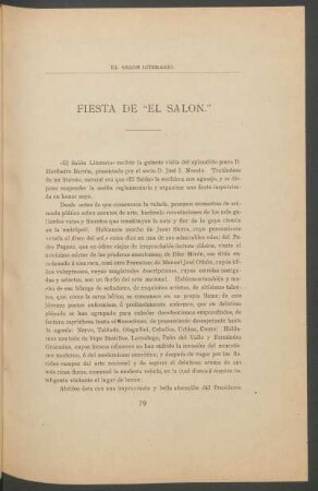 Fiesta de "El Salón."