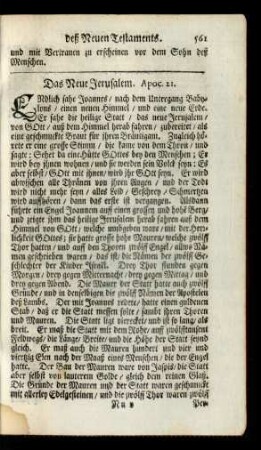 Das Neue Jerusalem. Apoc. 21.