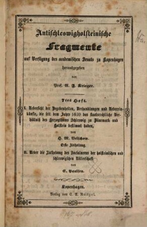 Antischleswigholsteinische Fragmente, 7. 1851
