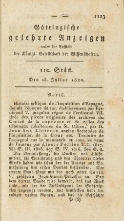 1820, 112: Stück