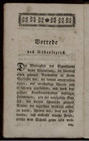 Vorrede des Uebersezers.