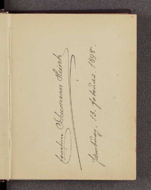 Ernstine Schumann Heink. – Hamburg, 13.02.1898