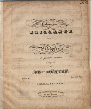 Polonaise brillante pour le pianoforte à quatre mains : oeuvre 16