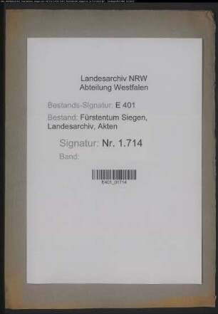 Suppliken von Eingesessenen aus Zeitenbach