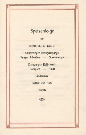 Speisenfolge