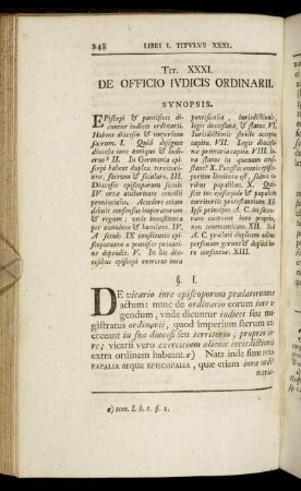 Tit. XXXI. De Officio Iudicis Ordinarii. - Tit. XLIII. De Arbitris.