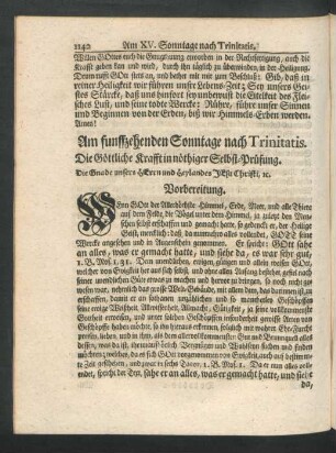 Am funffzehenden Sonntage nach Trinitatis
