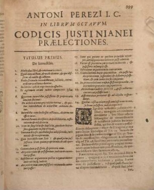 ... In Librvm Octavvm Codicis Justinianei Praelectiones.