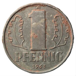 Fundmünze, Pfennig, 1963