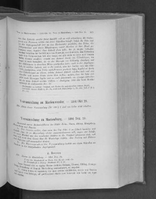 Versammlung zu Marienburg. - 1404 Dez. 20.