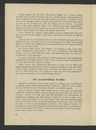 Der unausbleibliche Konflikt