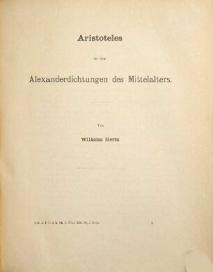 Aristoteles in den Alexanderdichtungen des Mittelalters