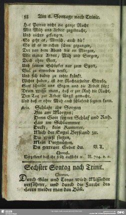 Sechster Sontag nach Trinit.