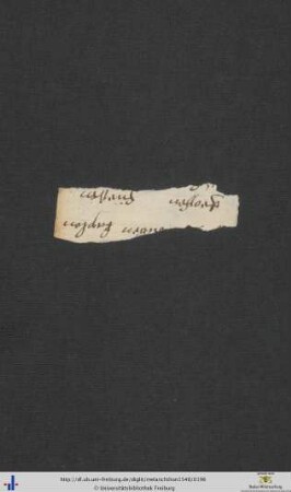 Fragment eines handschriftlich beschriebenen Zettels