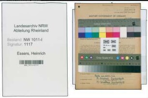 Entnazifizierung Heinrich Essers , geb. 21.10.1900 ()
